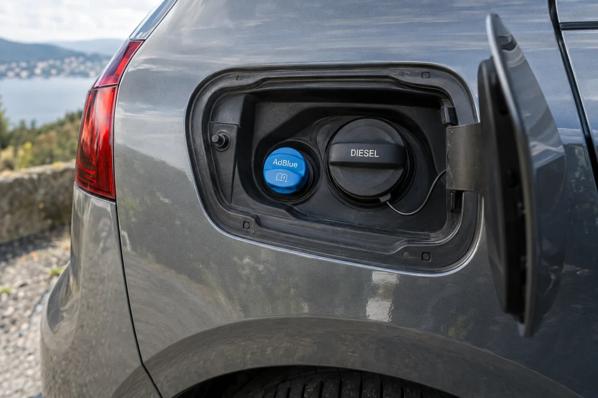Un remplissage AdBlue distinct près de la trappe à carburant