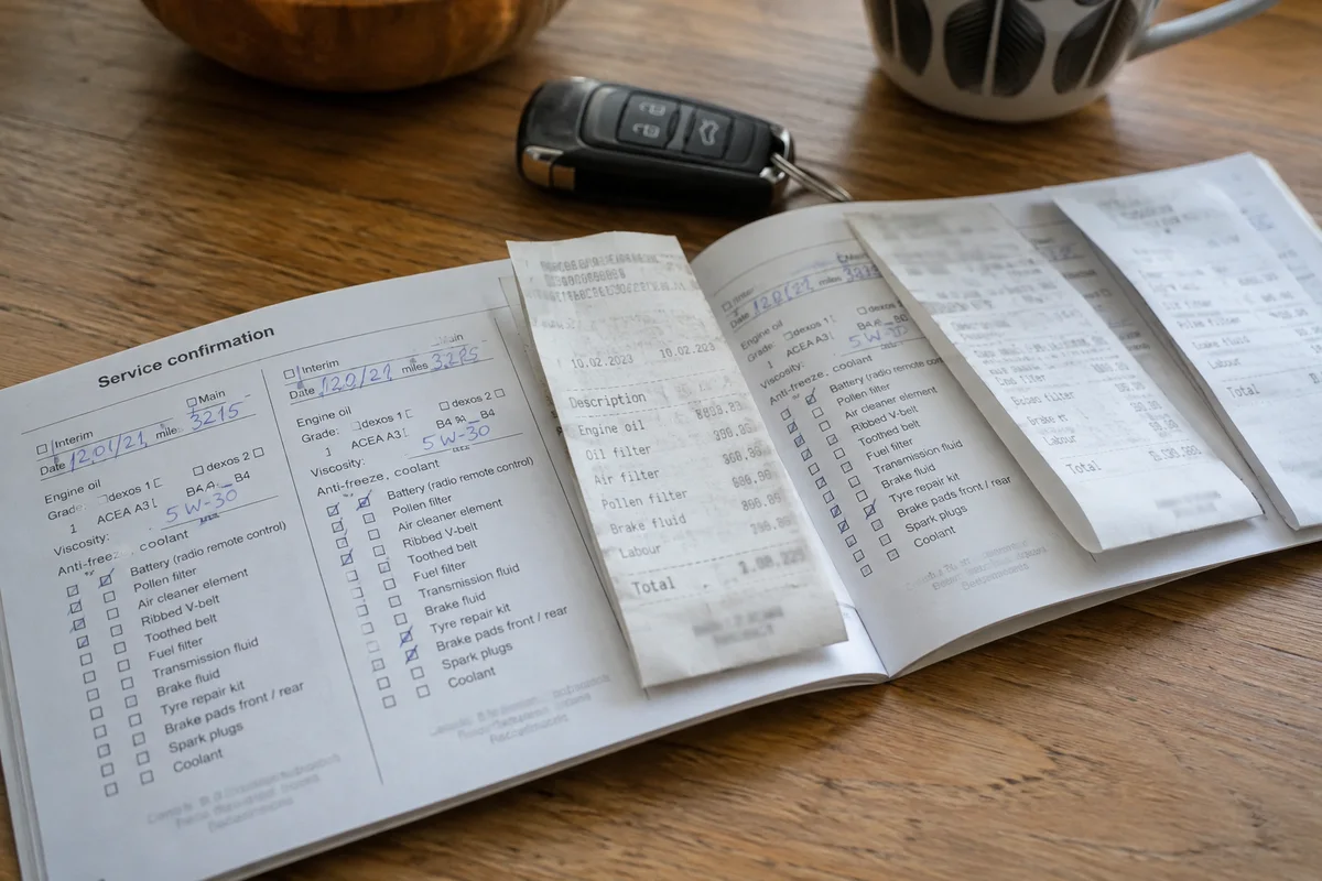 Carnet d’entretien et justificatifs